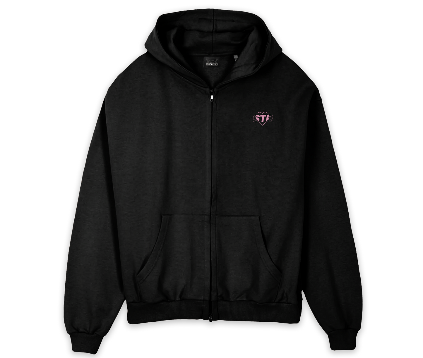 HOODIE-ZIP BLACK LOVE