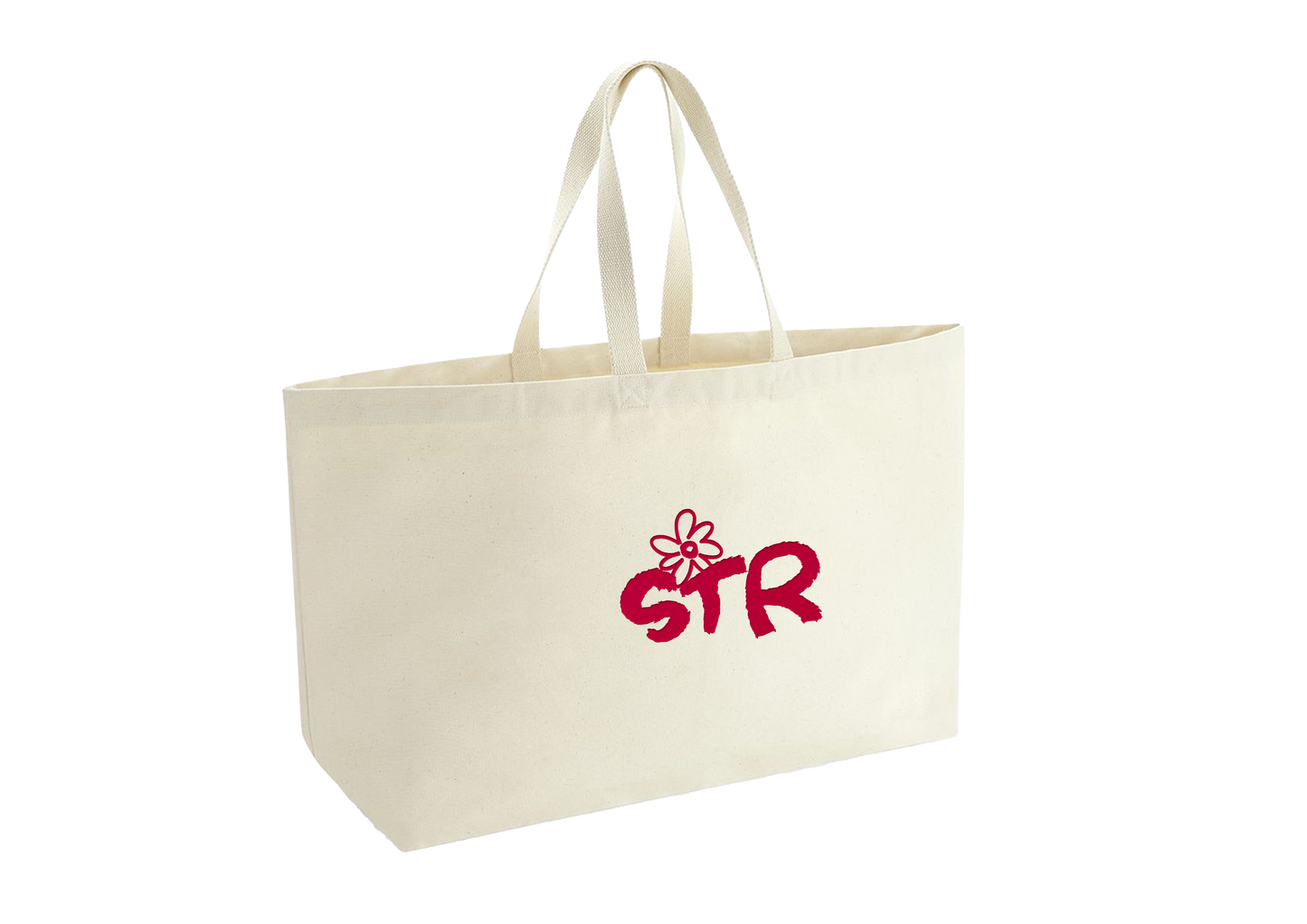 TOTE BAG OVERSIZE STR LOVE FLOWER