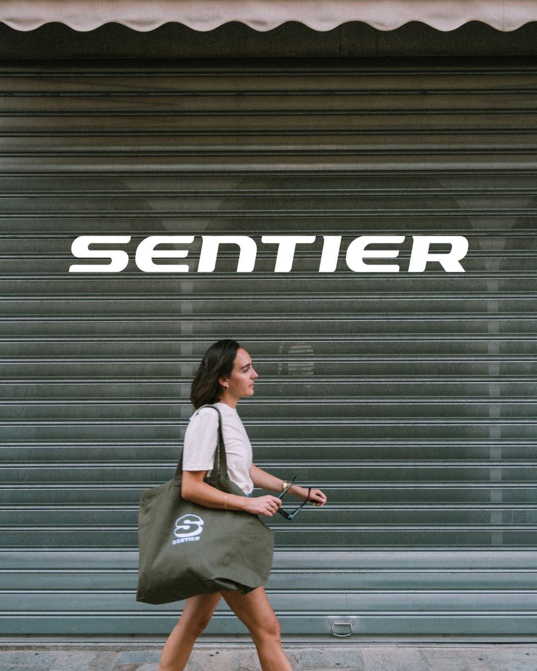 TOTE BAG KAKI OVERSIZE S-SENTIER