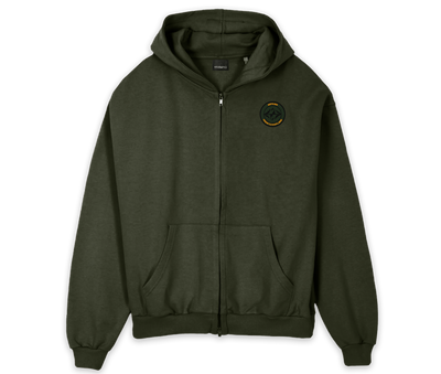 HOODIE-ZIP KAKI MOUNTAINS