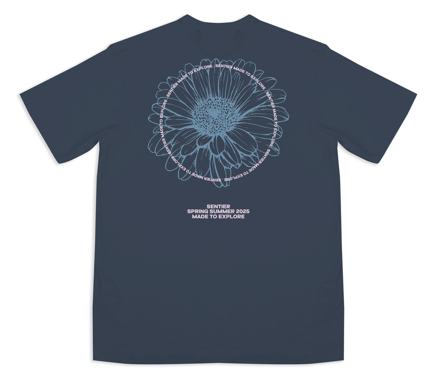 TEE-SHIRT FLOWER DARK BLUE